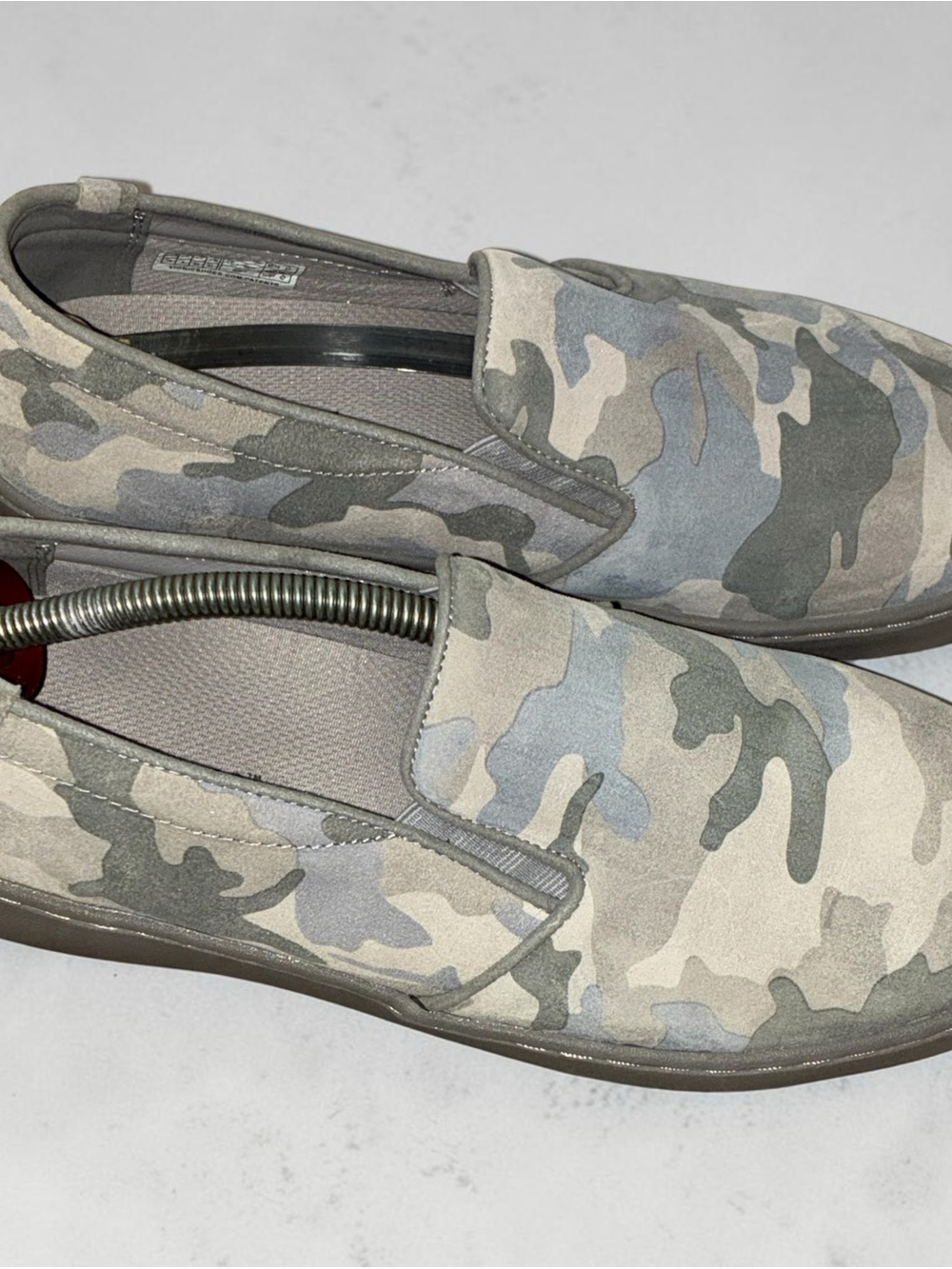 Vionic Pro Avery Camo Slip On Sneakers Gray Blue Suede Wide Width 10 - Picture 4 of 10